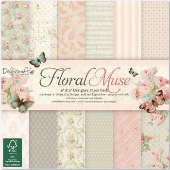 Dovecraft Paper Pack 6X6 72/Pkg-Floral Muse