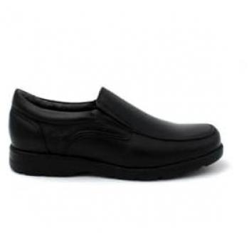 Mocasín Profesional Fluchos F1950 para Hombre, Negro, Piel, Sin Cordones, Suela de Goma, Talla 44