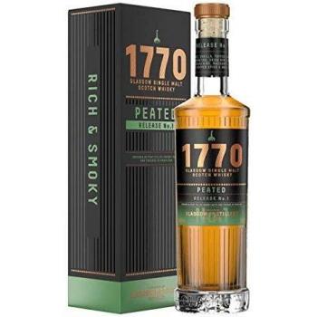 Whisky Escocés Single Malt Ahumado Glasgow 1770 Peated Release No.1 50cl 46% ABV
