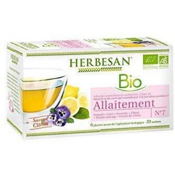Infusión de hierbas de hinojo y alcaravea para lactancia materna orgánica 20 sobres.