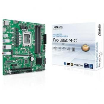 Placa Base ASUS PRO B860M-C-CSM micro ATX LGA 1851 con Chipset B860, USB-C 3.2 Gen 2, Gigabit LAN y Audio HD 8 Canales