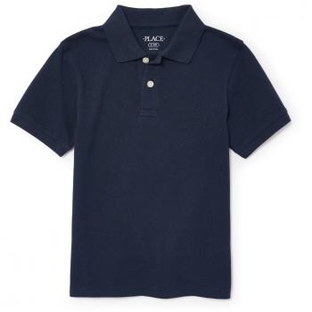 The Children's Place Big Boys' Short Sleeve Uniform Polo, Nautico 4756, Large/10/12