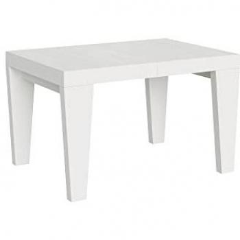 Mesa extensible Spimbo 90x130/390 cm Fresno Blanco