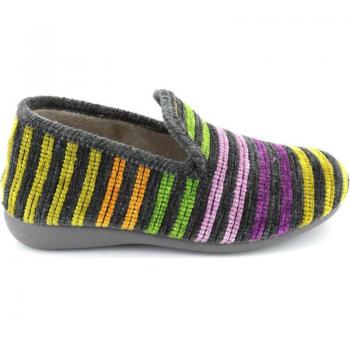 Zapatillas de casa cerrada de mujer GEMA 7402-10 gris 622 GEMA COMFORT