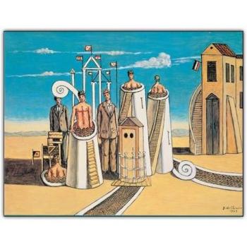 Artopweb Panel Decorativo con Diseño De Chirico Bagni Misteriosi, Madera, Multicolor, 78x3x60 cm