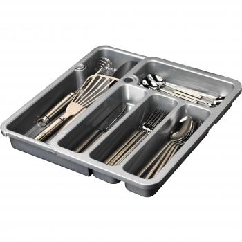 toyma 0363/09 - Portacubiertos Extensible, Color Gris