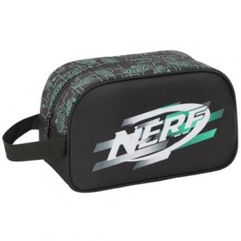 Neceser Escolar Infantil Mediano NERF Game con Asa, Adaptable a Carro, Fácil Limpieza y Versátil 26x12x15 cm