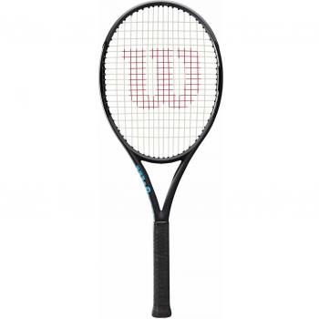 Wilson Raqueta de tenis, Ultra 100L Black Edition, Grafito, Negro/azul, Empuñadura: 4 3/8'', WR023411U3