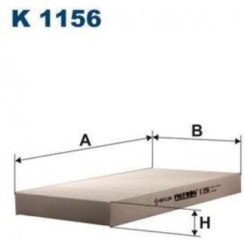 Filtro de habitáculo FILTRON K 1156, tipo: Filtro de aire para el compartimento del pasajero, características: diseño específico para vehículos, filtración eficiente de partículas y contaminantes, fácil instalación, compatible con diversas marcas