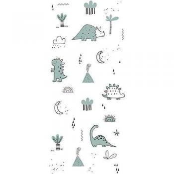 Bimbi Muselina Bambú 120X120 564 Dinos 382 01 - Paños de muselina, unisex