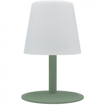 Lámpara de Mesa LED Inalámbrica Standy Mini H25CM Verde Olive y Acero