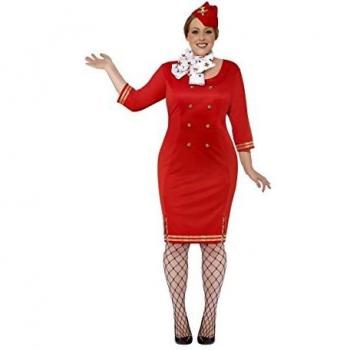 Smiffy 's Disfraz de adulto de la mujer Air Hostess, vestido, cachorros y sombrero, iconos y Idols, graves Fun, tamaño: L, 24638