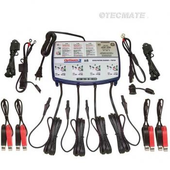 Cargador de batería para moto Tecmate Optimate 3 Dual 12V 0.8A - Cargador inteligente de 7 pasos para baterías de litio y plomo