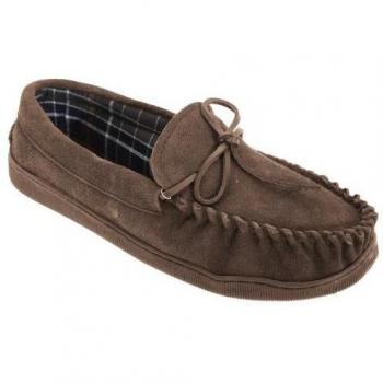 Mens Adie Real Suede Moccasin Slippers
