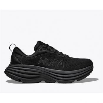 HOKA ONE ONE Men's Bondi 8 Sneakers in Black, Size UK 11