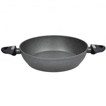 Tegame Mythos de Aluminio Gris con 2 Manijas, 24 cm