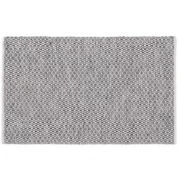 Alfombra Gris 70% Algodón 30% Poliéster 120x180 cm - Hecha a Mano - Fácil de Limpiar