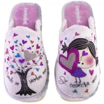 Zapatillas de casa de mujer BEREVERE 3506 rosa 623