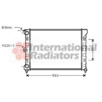 Radiador de refrigeración del motor Van Wezel 58002011 para Volkswagen Passat 1.6 Diesel (1980-1982)