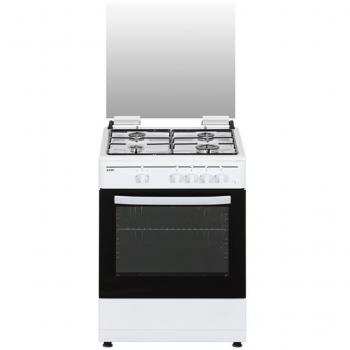 Cocina Gas SVAN SKG4600 Blanco 4f Tapa Cristal