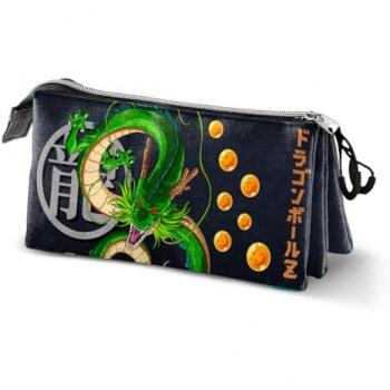 Estuche Portatodo Triple Dragon Ball Shenron, Azul Oscuro, 23 x 11 cm