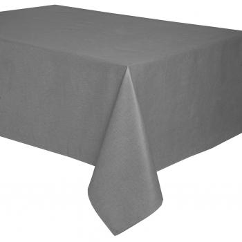 Mantel antimanchas rectangular Olimpia 50% algodón 50% poliéster, resinado y con Teflón de Dupont® - 150x300 - Liso gris
