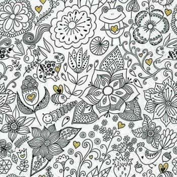 20 unidades zentangle Servilletas 33 x 33 cm Modern atemporal. Fiesta Cumpleaños