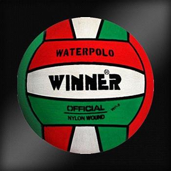 Ganador del balón de waterpolo. Rojo-blanco-verde diseño. Tamaño 5