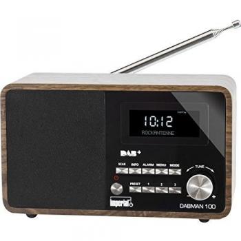 Radio Digital DAB+ Portátil Imperial DABMAN 100 con Pantalla LCD y Diseño en Madera