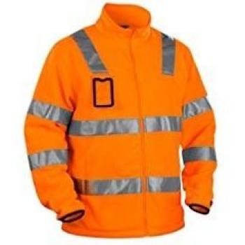 Chaqueta de Trabajo Polar Alta Visibilidad Naranja Fluorescente Talla S