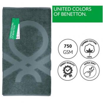 Juego de 2 Alfombras de Baño 100% Algodón 50 x 80cm Gris Oscuro de Benetton.
