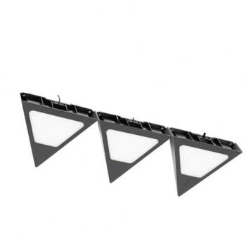 Lámpara LED bajo mueble Prios Odia, negra, 3 unidades, regulable y de acero inoxidable