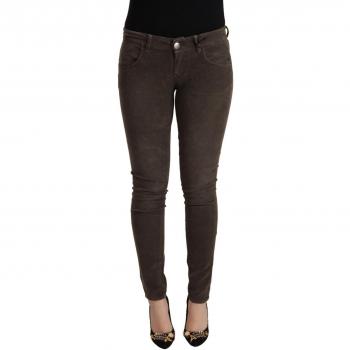 Acht Brown Cotton Slim Fit Denim Low Waist Jeans - IT40|S