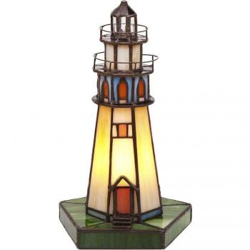 Lámpara de mesa Viro Iluminación Multicolor Vidrio 14 x 27 x 14 cm Faro