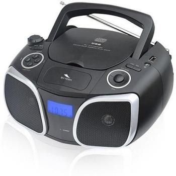Sytech SY9956PL - Reproductor Radio CD/MP3/USB, Color Plata
