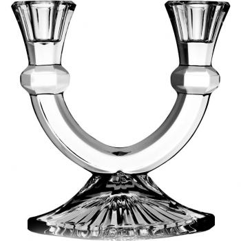 Crystal Julia 0162 candelabro 2-brazos, cristal al plomo, 16 cm