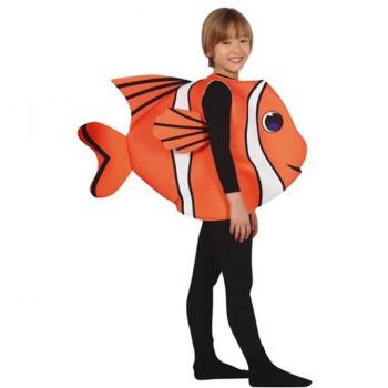 Disfraz de Pez Payaso Infantil Naranja para niños de 3 a 4 años, ideal para fiestas temáticas de animales, cuentos y cine. ¡Diviértete con este original disfraz!