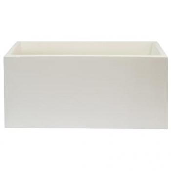 Jardinera RODR-I 60x20cm Blanco de Polietileno | Fácil Limpieza | Resistente a Impactos | Interior y Exterior | 100% Reciclable | Ligera | Capacidad 10L