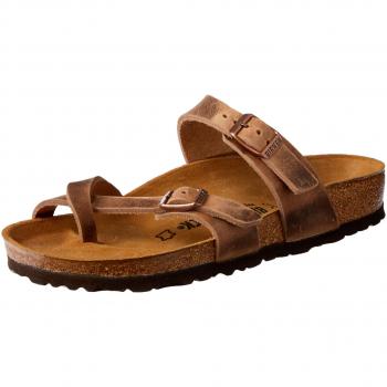 Sandalias Birkenstock Mayari de Cuero Aceitado para Mujer en Color Marrón Tabaco - Talla 41