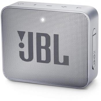 Altavoz Portátil JBL GO 2 con Bluetooth, Gris, 3W, Monofónico 1.0, Entrada Auxiliar de 3.5mm, Resistente al Agua IPX7 y Batería Recargable con Función Manos Libres