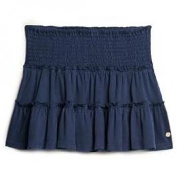 Falda Corta Escalonada Azul para Mujer Superdry 2024