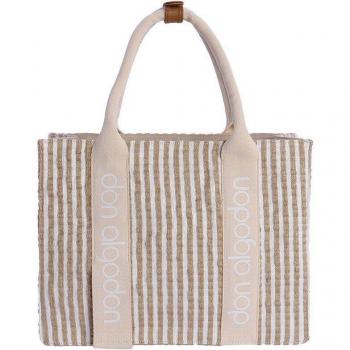 Bolso de mano Liza blanco con cremallera