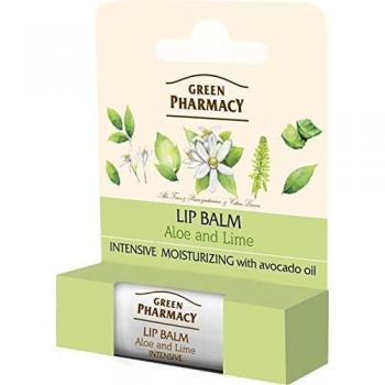 Green Pharmacy Aloe Vera & Lime Intensive Moisturizing Lip Balm SPF 10 3.6g