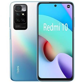 Xiaomi Redmi 10 - Smartphone 6GB + 128GB, 6.5 FHD+ DotDisplay, MediaTek Helio G88, Cámara Cuádruple AI de 50 MP, Dual SIM, Azul
