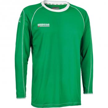 Derbystar Uni Spielertrikot - Camiseta de equipación, tamaño 164 UK, Color Verde/Blanco