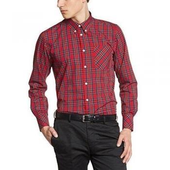 Merc of London Neddy Shirt Camisa, Rouge
