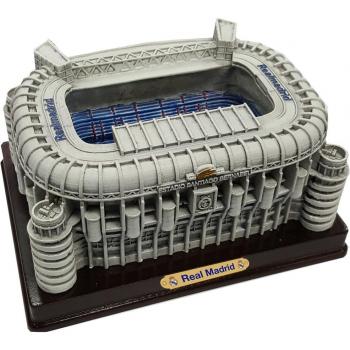 Réplica Estadio Santiago Bernabéu Mediano 3D Real Madrid, Dimensiones 10x9x3cm, Ideal para Niños y Adultos, Regalo para Cumpleaños, Navidad y Reyes