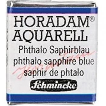 Schmincke - HORADAM® AQUARELL - acuarelas para artistas, 477 Phthalo Sapphire Blue, 14 477 044, 1/2 godet
