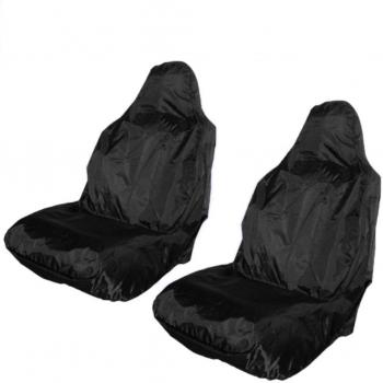 PolarLander 2 PCS Coche Universal de la Cubierta de Asiento Delanteras Dos plazas Impermeable a Prueba de Polvo Negro