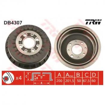 TRW Automotive AfterMarket DB4307 Brake Drum